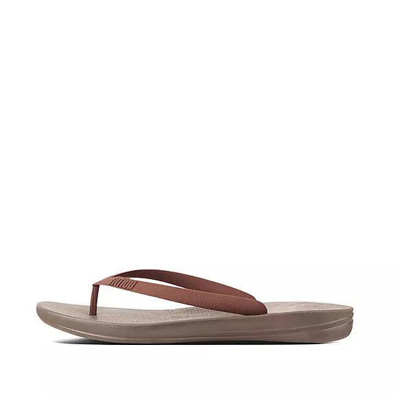 FitFlop Men's IQUSHION Ergonomic Flip Flops - Red Brown (JEZCF-6530)